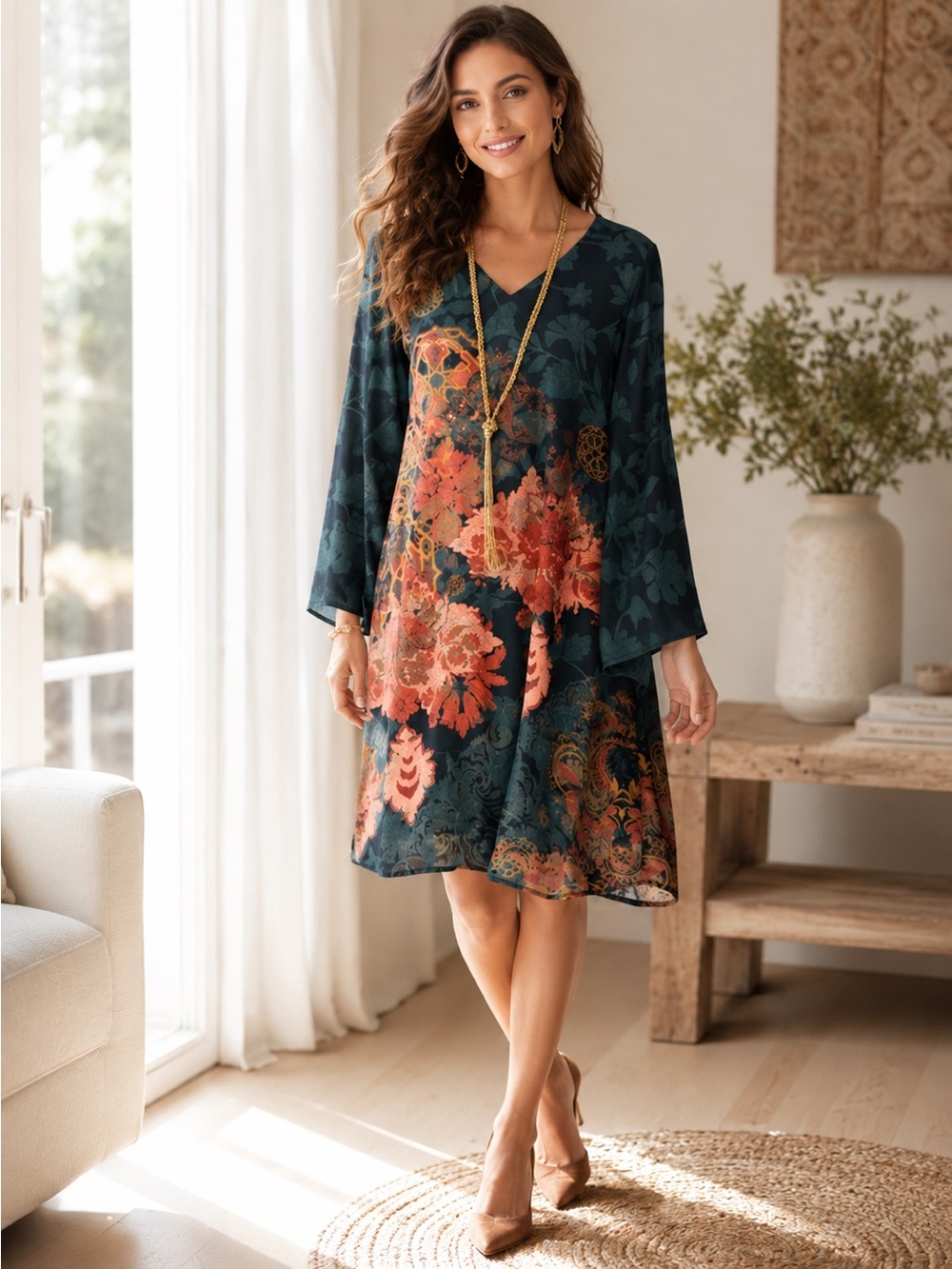SOFT SURROUNDINGS SANTA CATERINA BUSINESS CASUAL DRESS SZ M